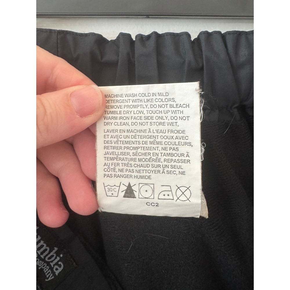 Columbia Womens Black Snow Pants Full Side Zip Insulated XL8042 Ski Size S - Picture 9 of 9